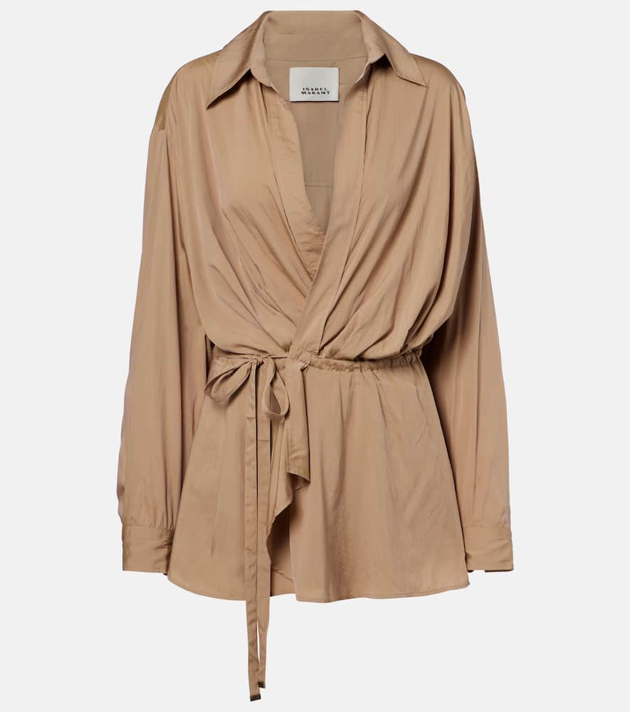 Keren gathered wrap top