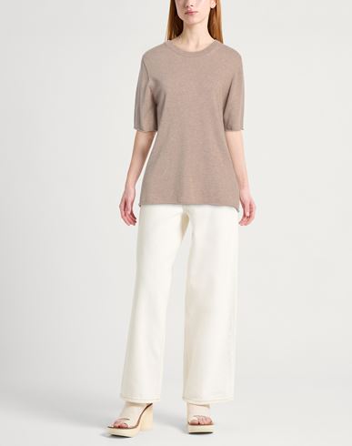 Woman Sweater Sand Size 6 Recycled wool, Viscose, Polyamide, Cashmere