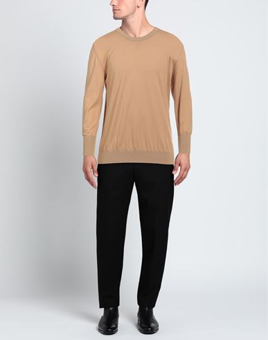 Platinum Man Sweater Camel Size S Wool