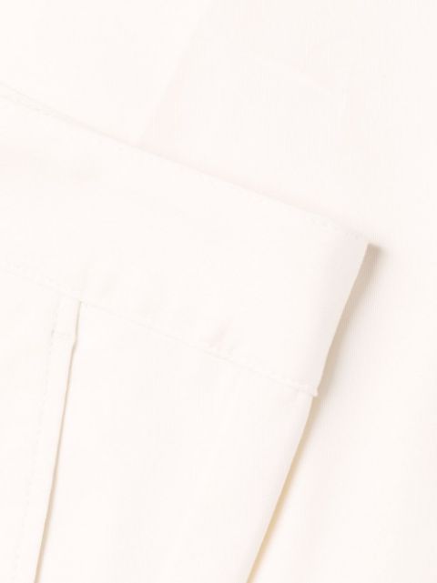 Straight-leg mid-rise trousers