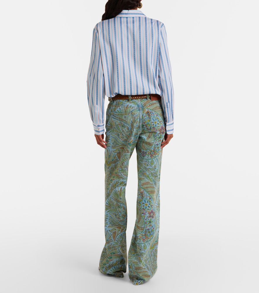 Paisley flared jeans