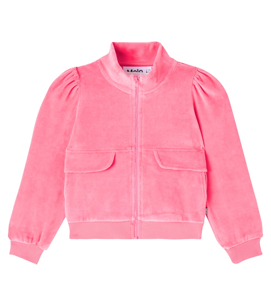 Malika cotton-blend zip-up sweatshirt