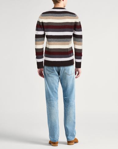 Man Sweater Dark brown Size 38 Lambswool