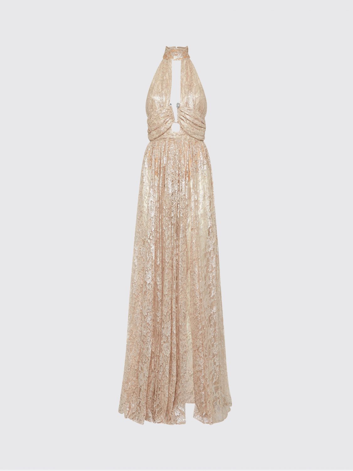 Philipp Plein lace piercing maxi dress - Neutrals