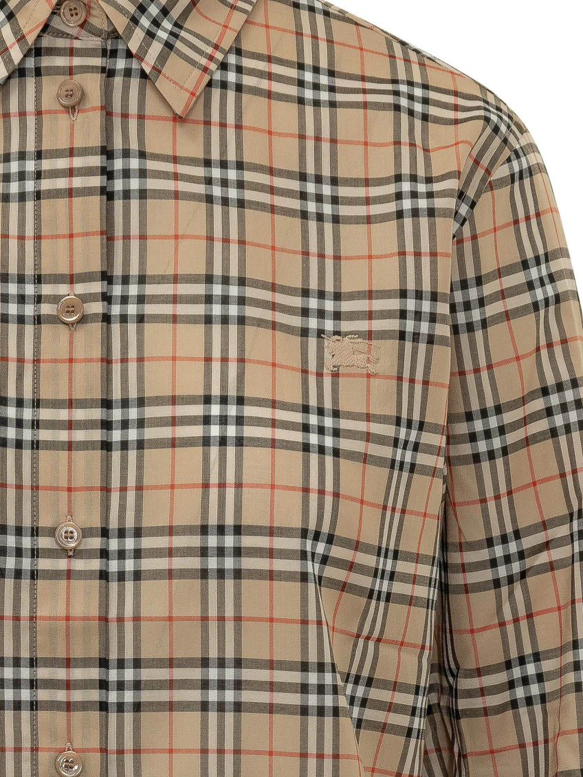 Beige Regular Checks Shirt