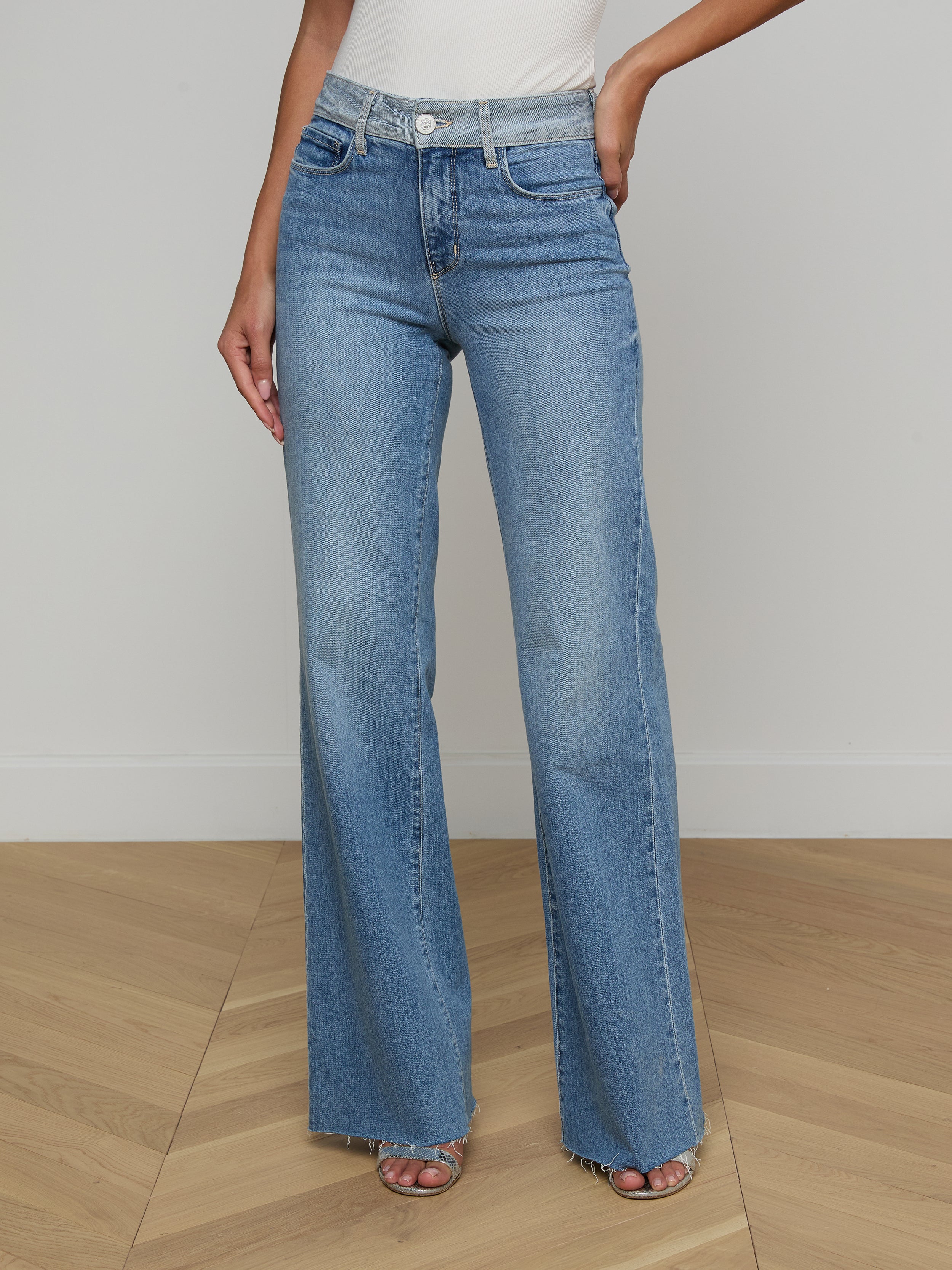 Louane Wide-Leg Flare Jean In Bexley