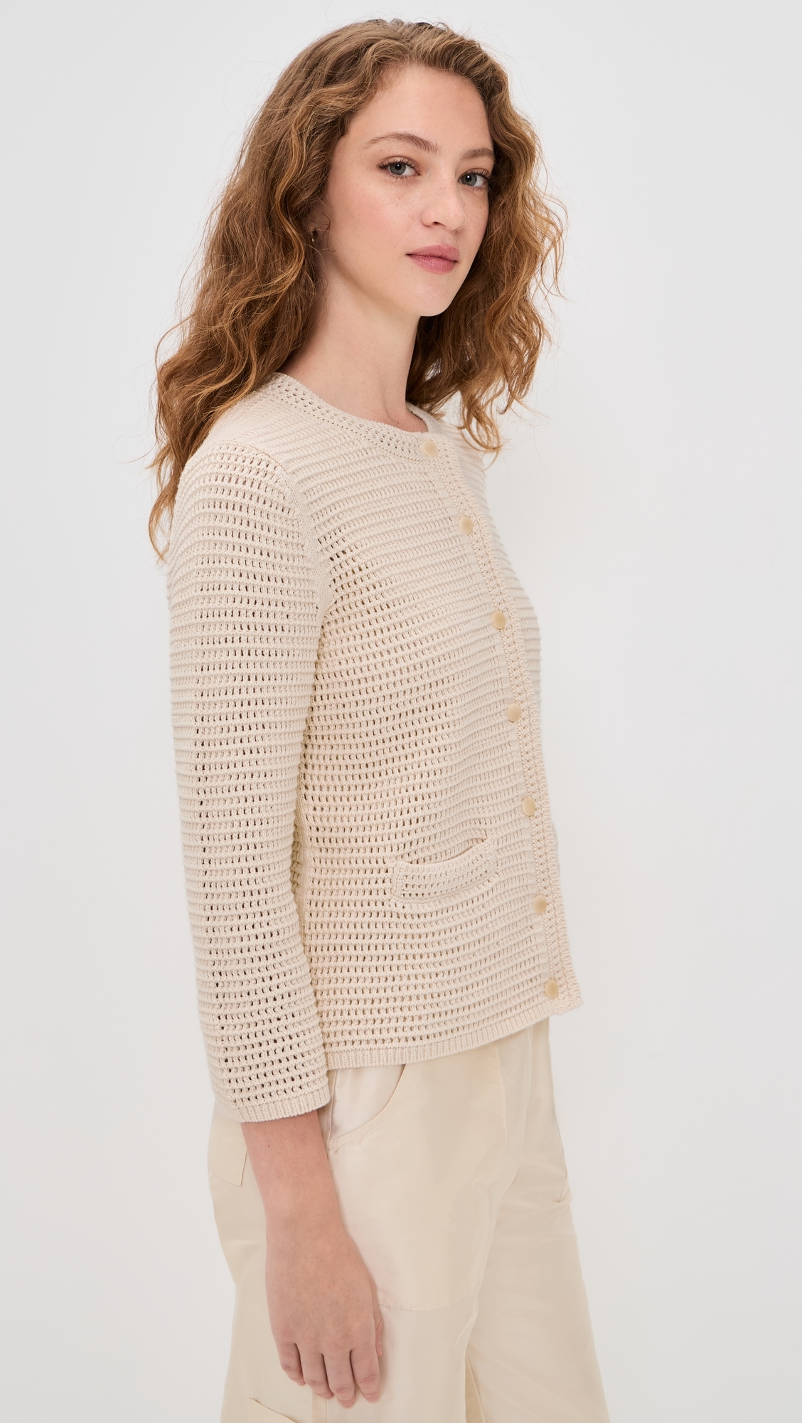 Crochet Cardi Jacket Natural