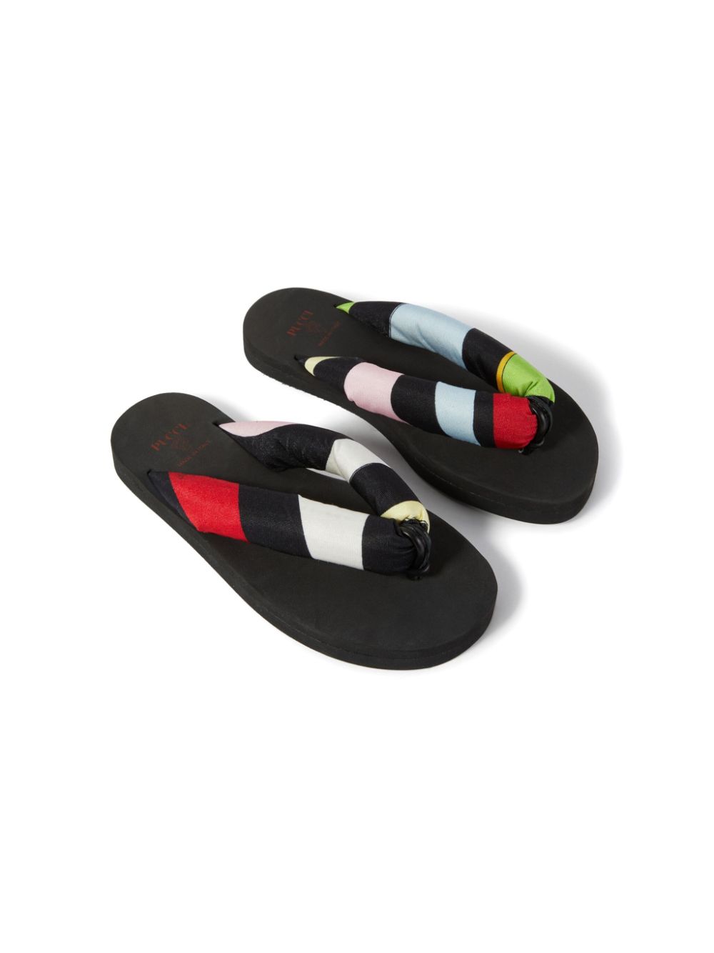 Open-toe thong sandals - Black