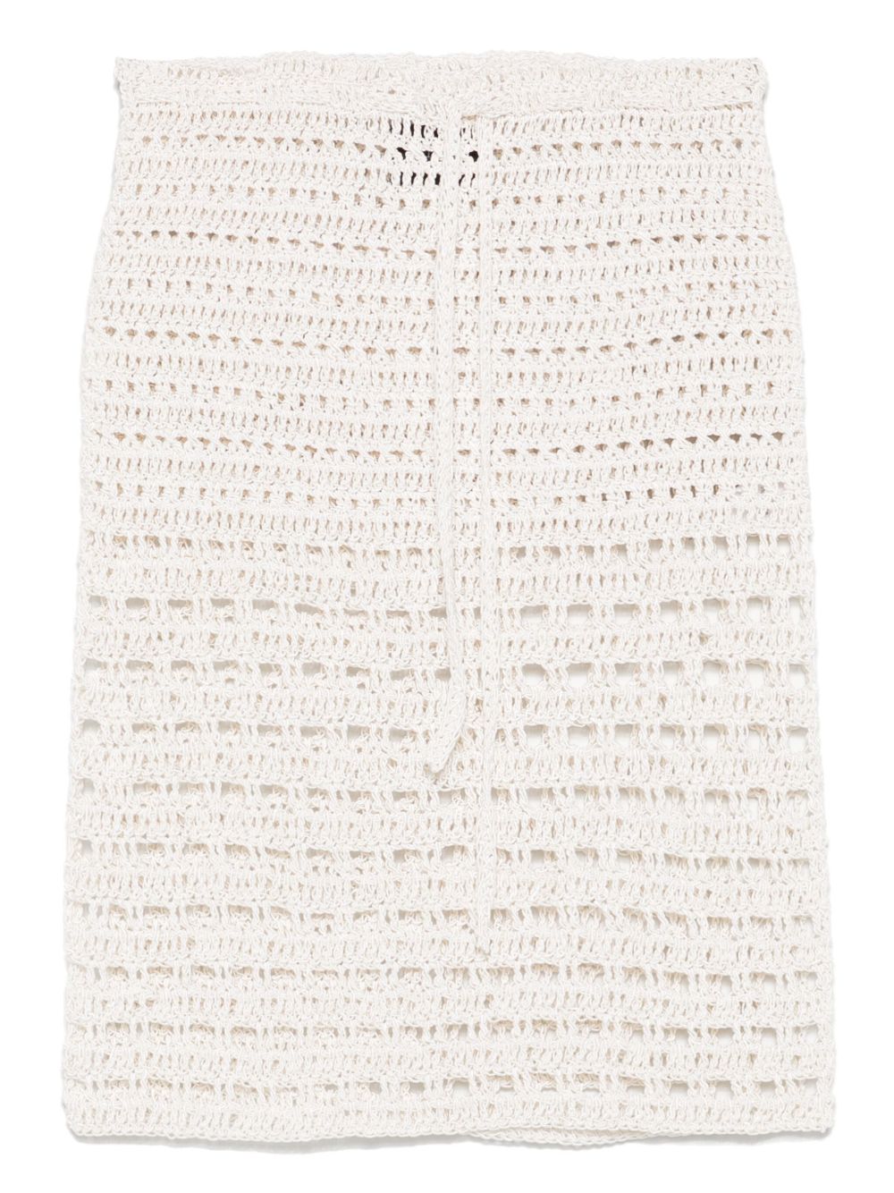 A.M.G. open-knit mini skirt - White
