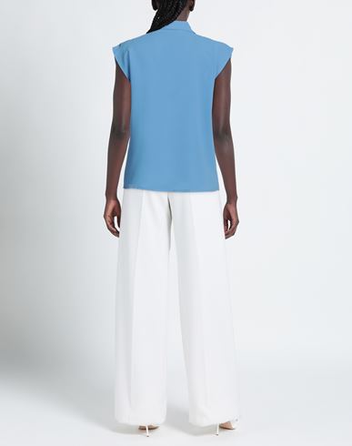 Woman Top Azure Size S Viscose, Polyester