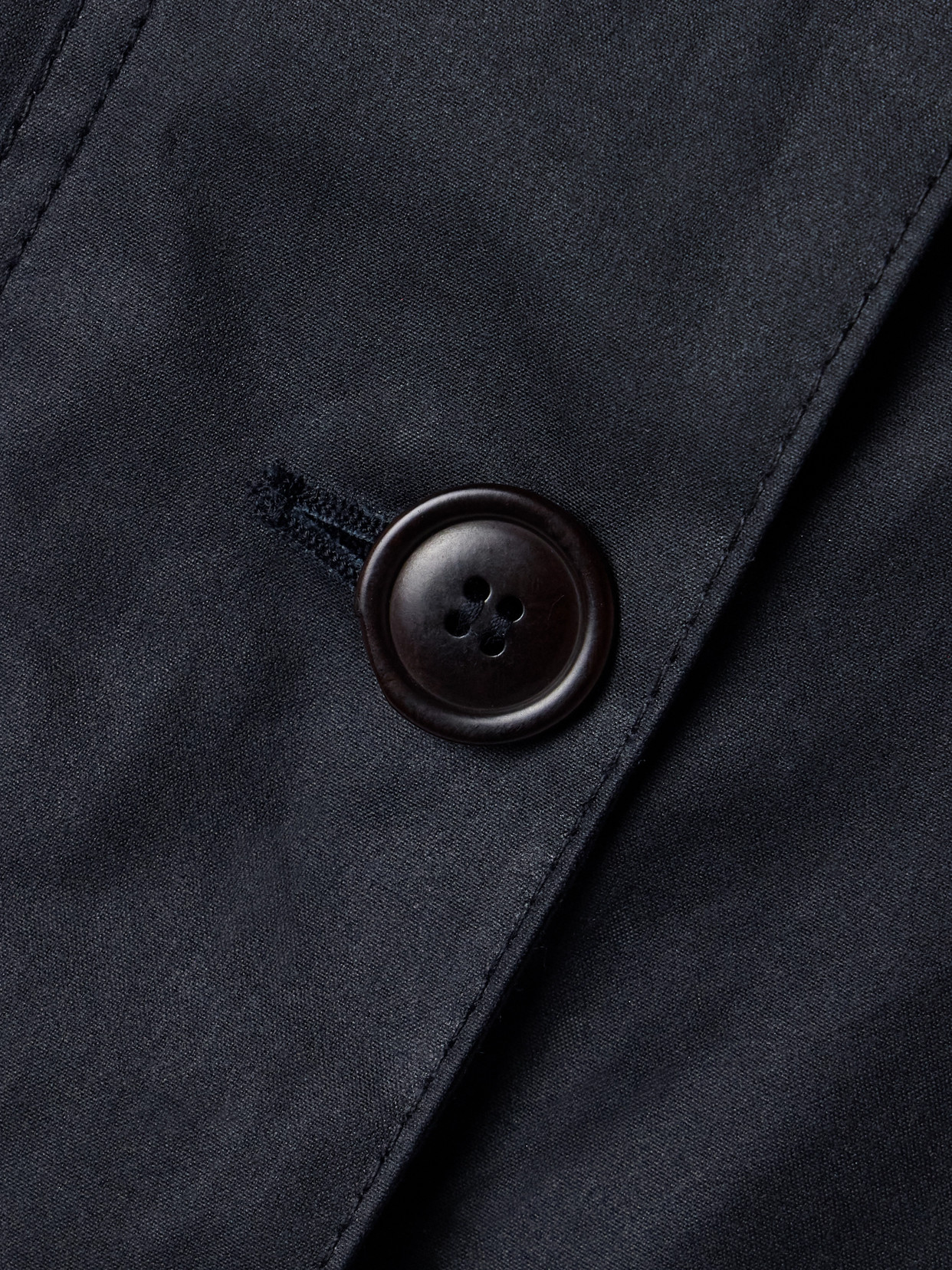 + The Edit By Alexa Loren Corduroy-trimmed Waxed-cotton Jacket - Blue