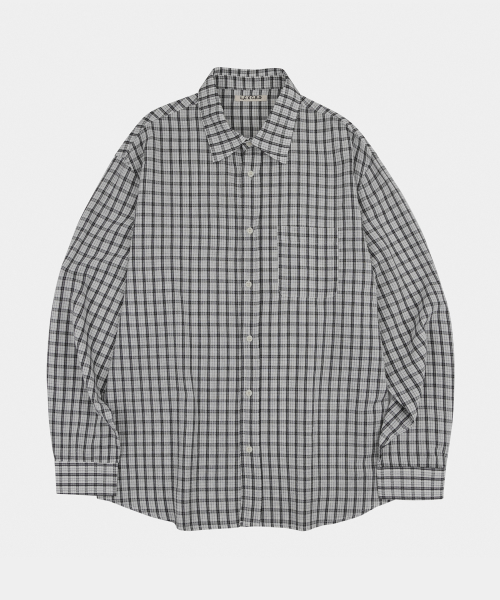 Clove Wrinkle Check Shirt Ivory