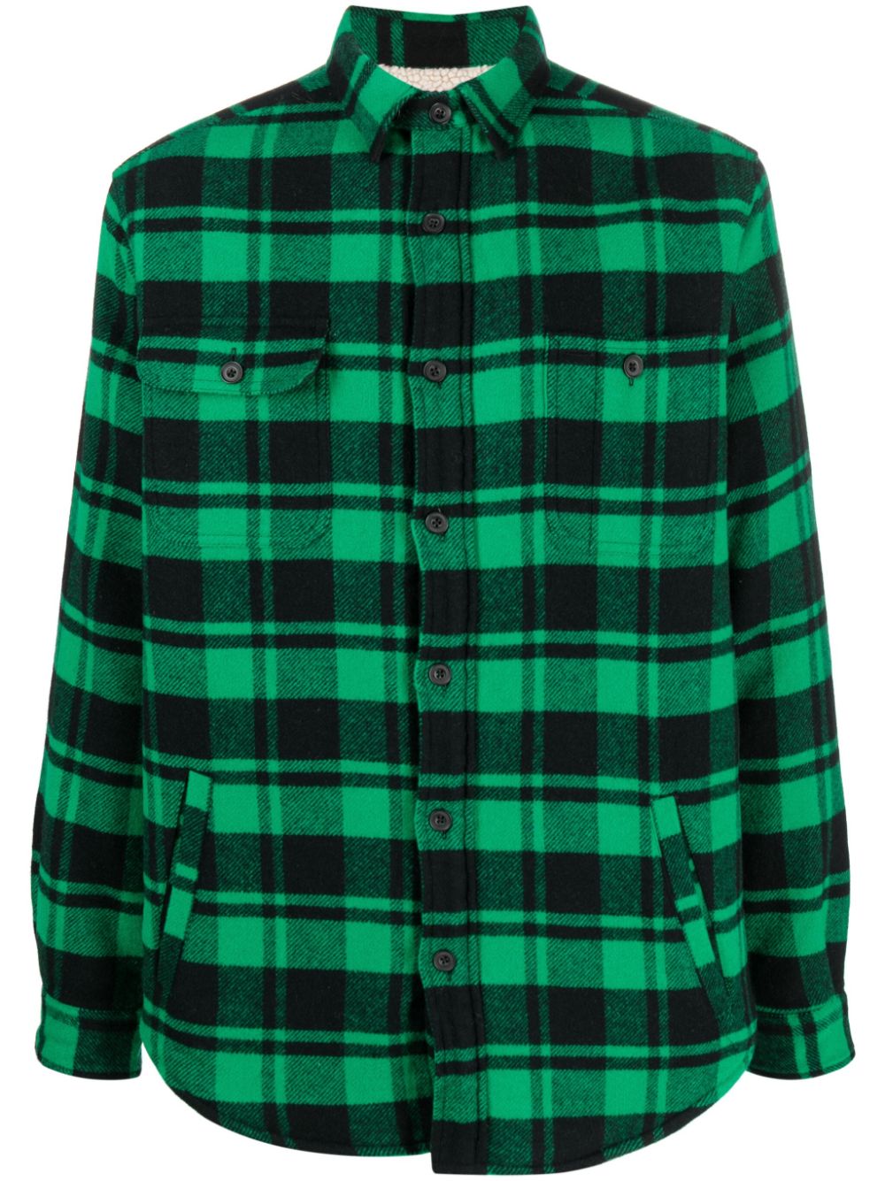 Flannel checked shirt - Green