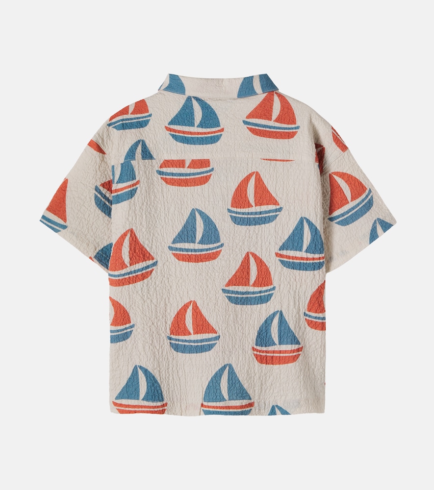 Konges Sløjd Elliot printed cotton seersucker shirt