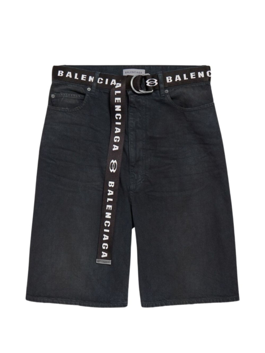 Belted Logo-waistband Shorts
