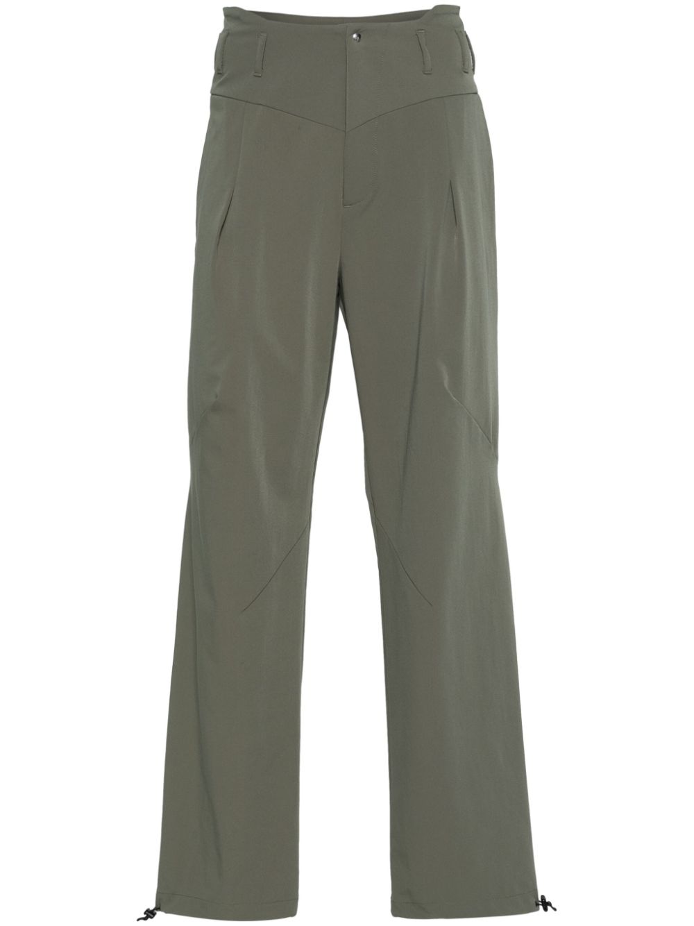 Dart straight-leg trousers - Green