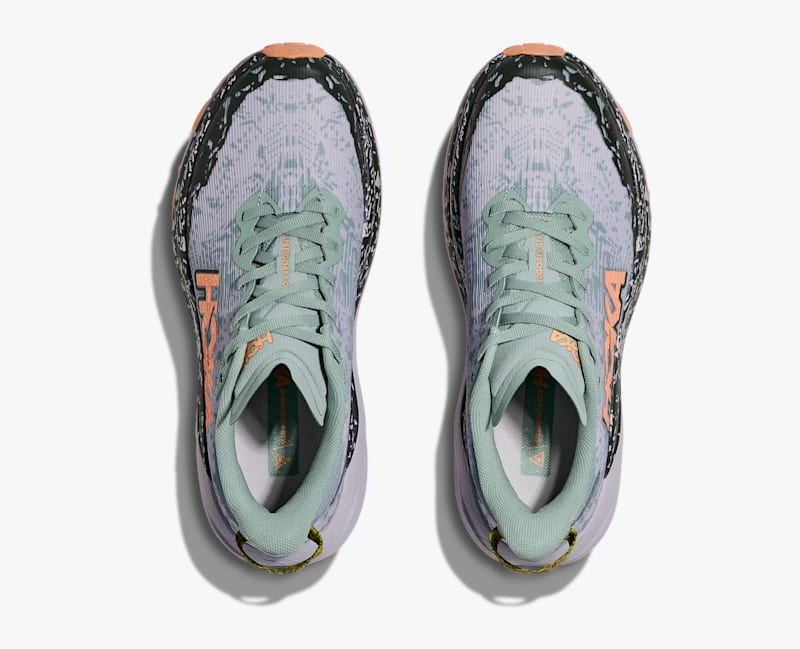 HOKA Women's Speedgoat 6 GTX Shoes in Jade/Ash Grey