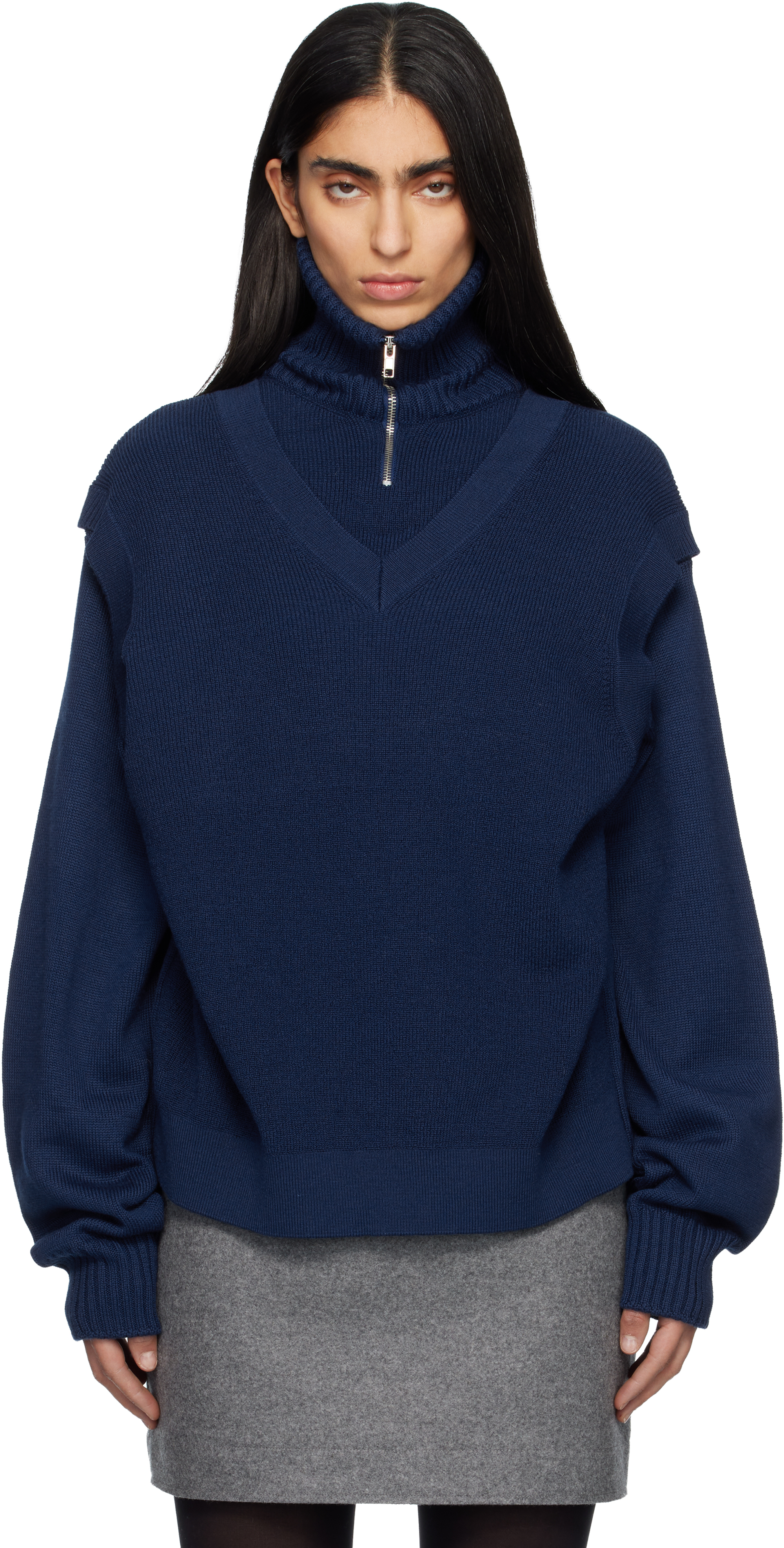 Navy 4-In One Sweater