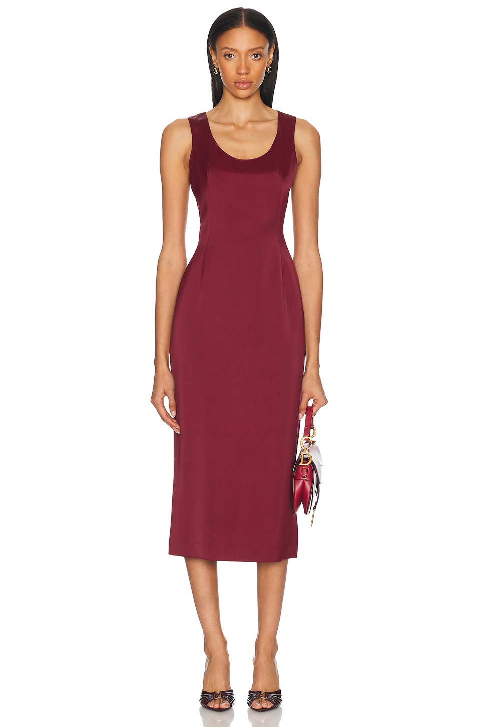 ALFIE Haya Dress in Dark Red - Red. XS also in L