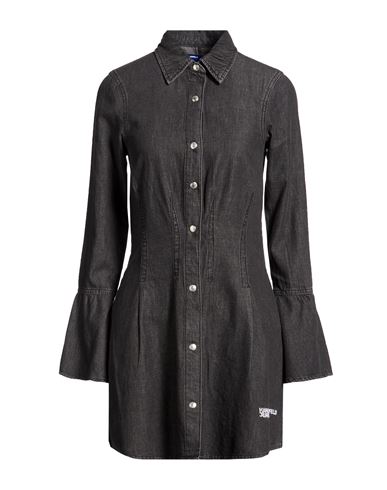 Woman Mini dress Charcoal Size S Cotton, Viscose