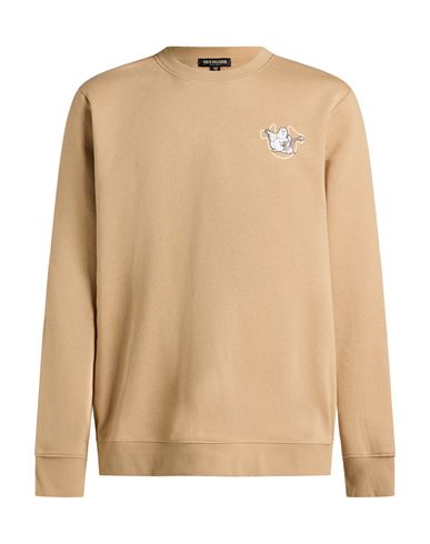 Man Sweatshirt Camel Size M Cotton, Elastane