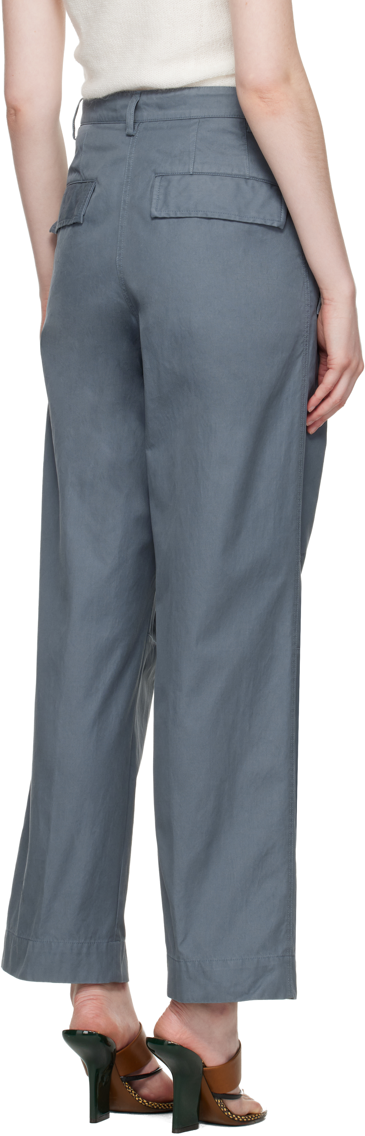 Blue Cotton Trousers