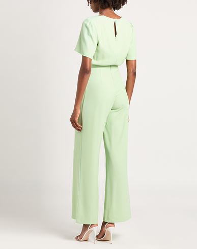 Woman Jumpsuit Light green Size 2 Polyester, Elastane