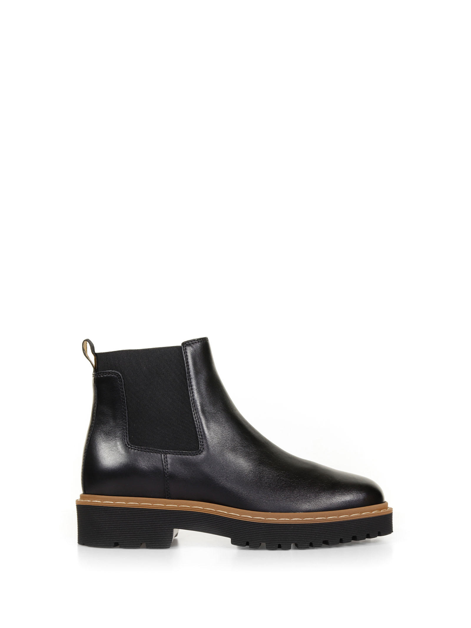 Leather ankle boots