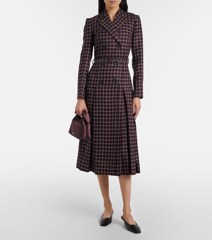 Chaney houndstooth wool-blend midi dress
