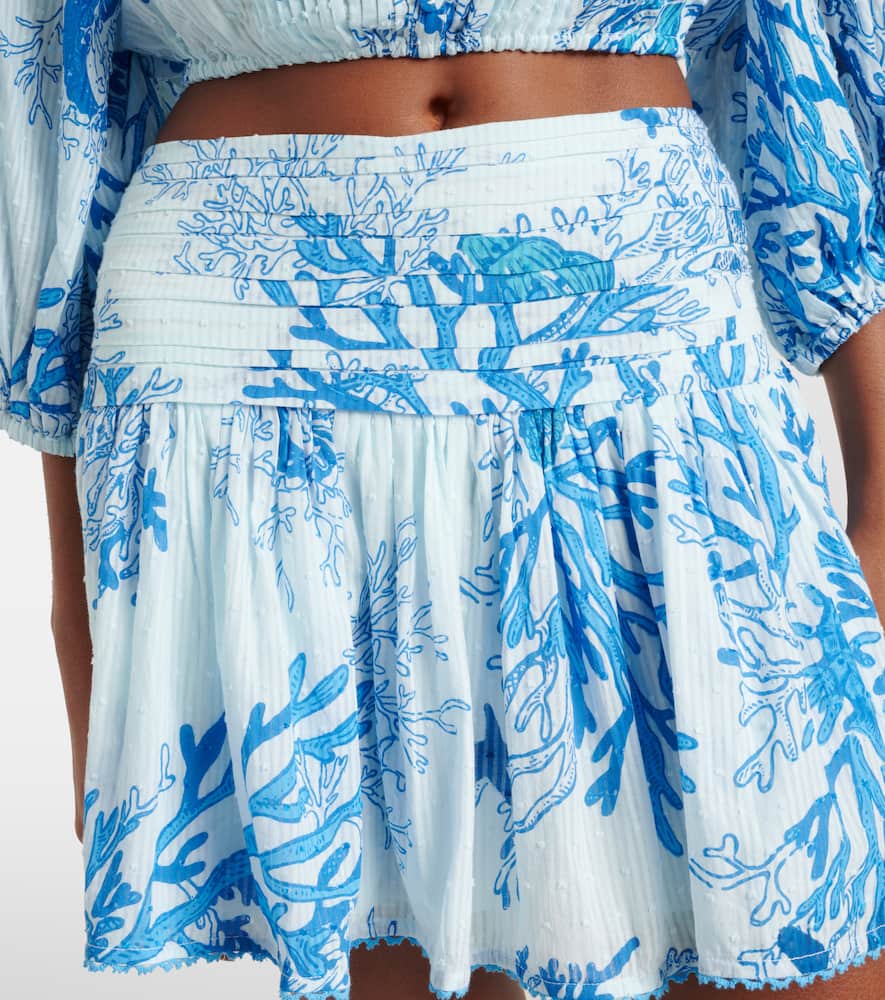 Colleen printed cotton miniskirt
