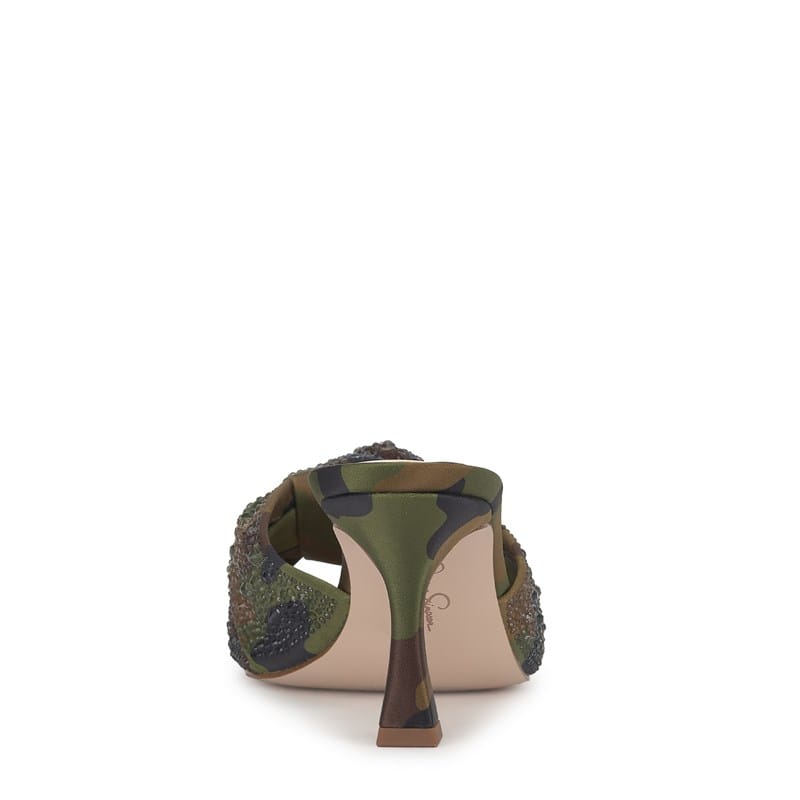 Women's Evirra Knotted High Heel Sandals (Forest Camo)