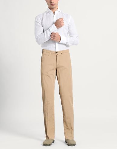 Man Pants Beige Size 30 Cotton, Linen, Elastane