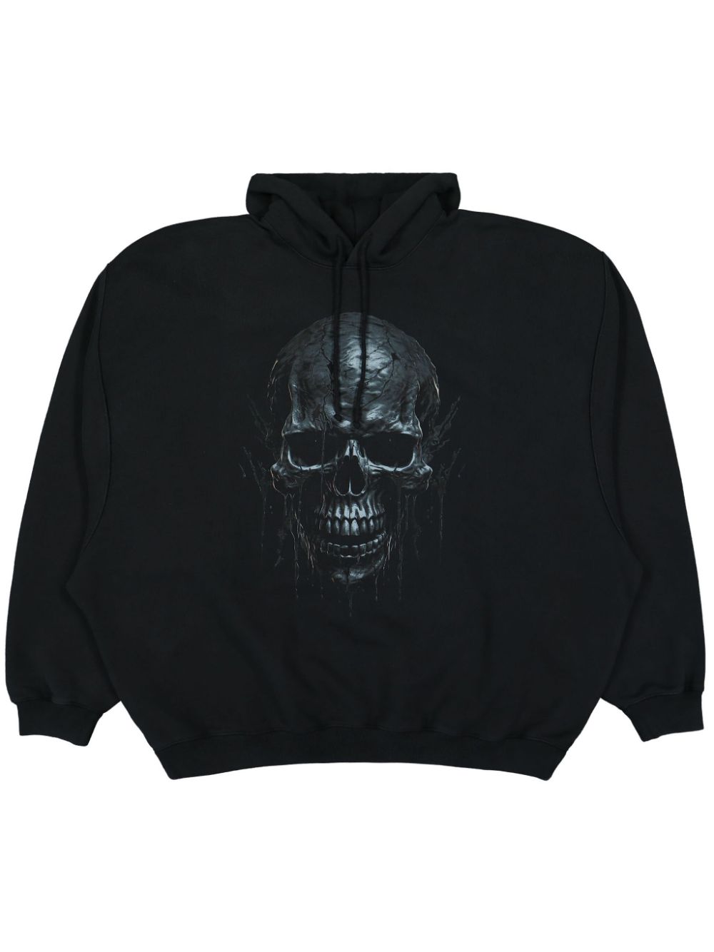 Graphic-print hoodie - Black