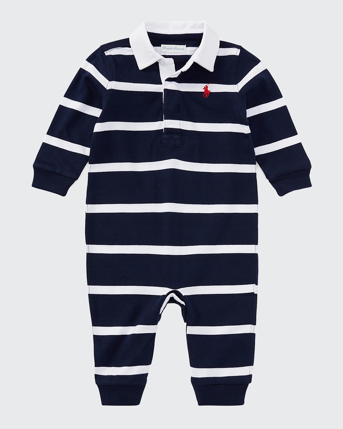 Boy's Jersey Rugby Striped Long-Sleeve Coverall