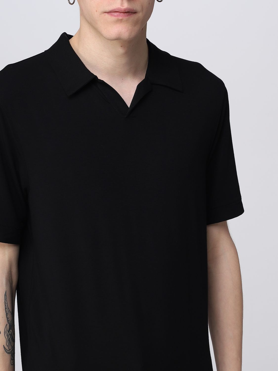 Polo Shirt Men color Black