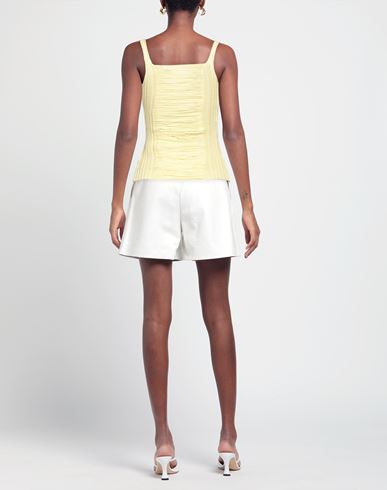 Woman Top Pastel yellow Size M Cotton, Polyamide