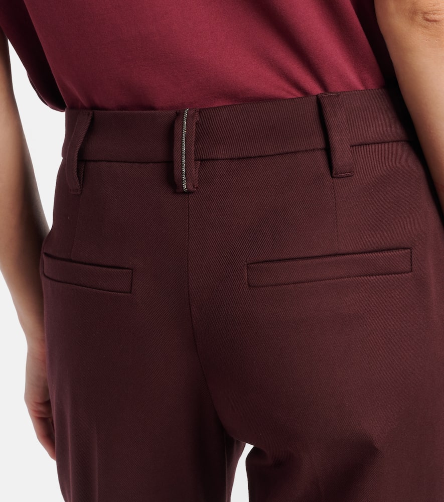 Monili cropped cotton-blend slim pants