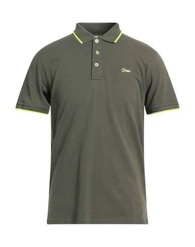 Man Polo shirt Military green Size S Cotton