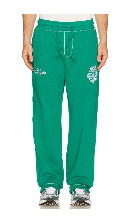 True Religion Crest Big T Baggy Sweats in Green. - M also in S, L, XL/1X