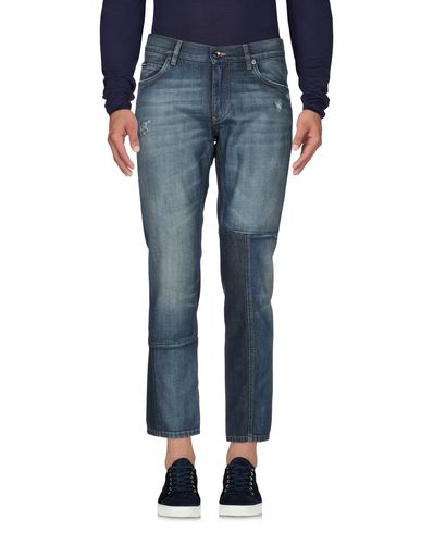Dolce & gabbana Man Jeans Blue Size 28 Cotton, Lyocell, Viscose, Polyester, Bovine leather