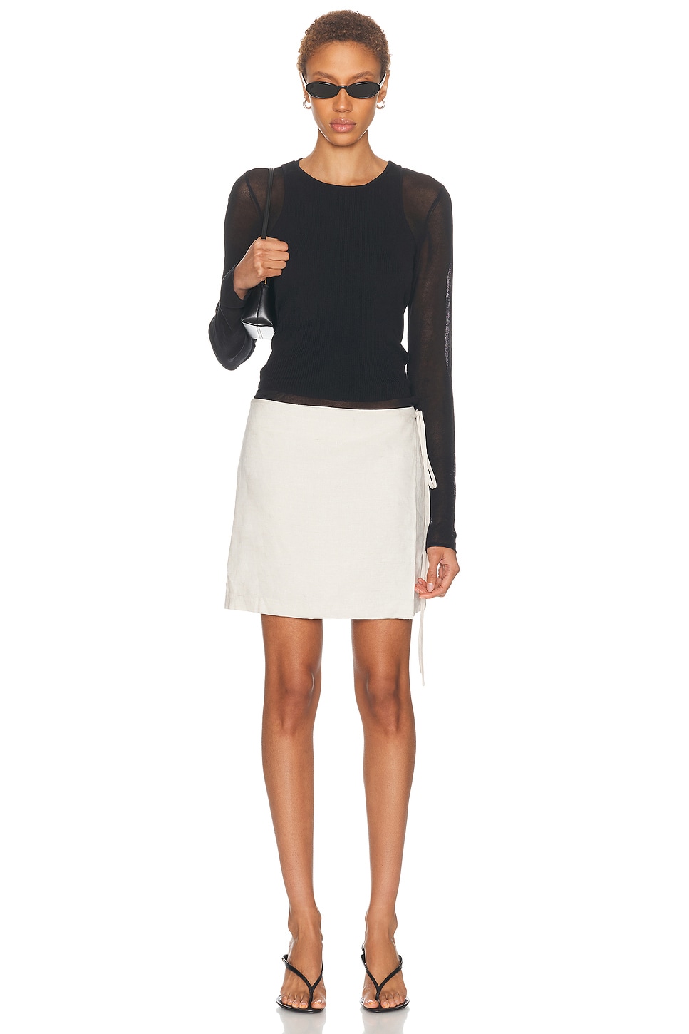 Staud KLEID TAYLOR in Schwarz/Natur - Black,White. XS also in L