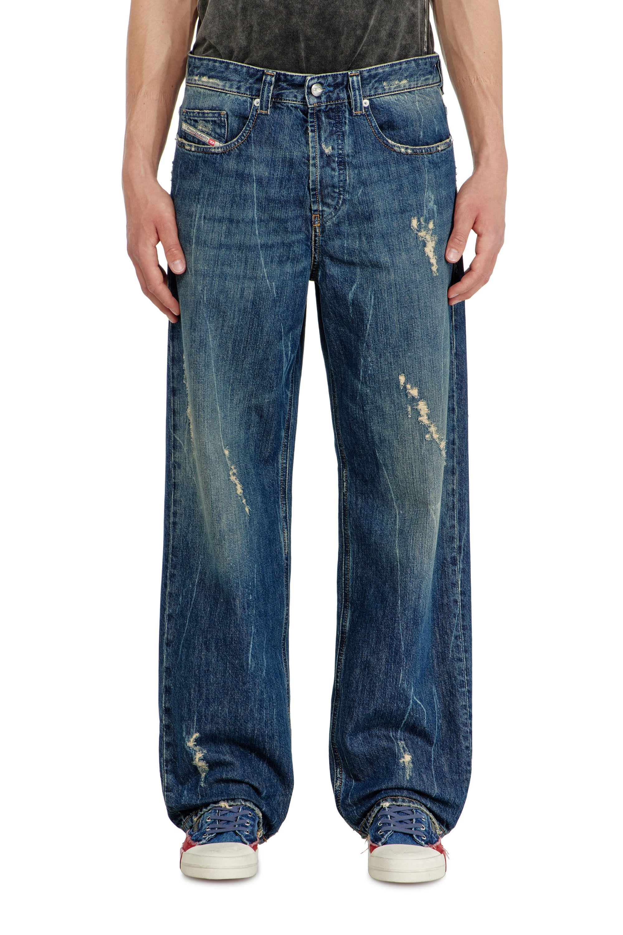 Relaxed Jeans Low Waist 2001 D-Macro - Jeans - Man - Blue