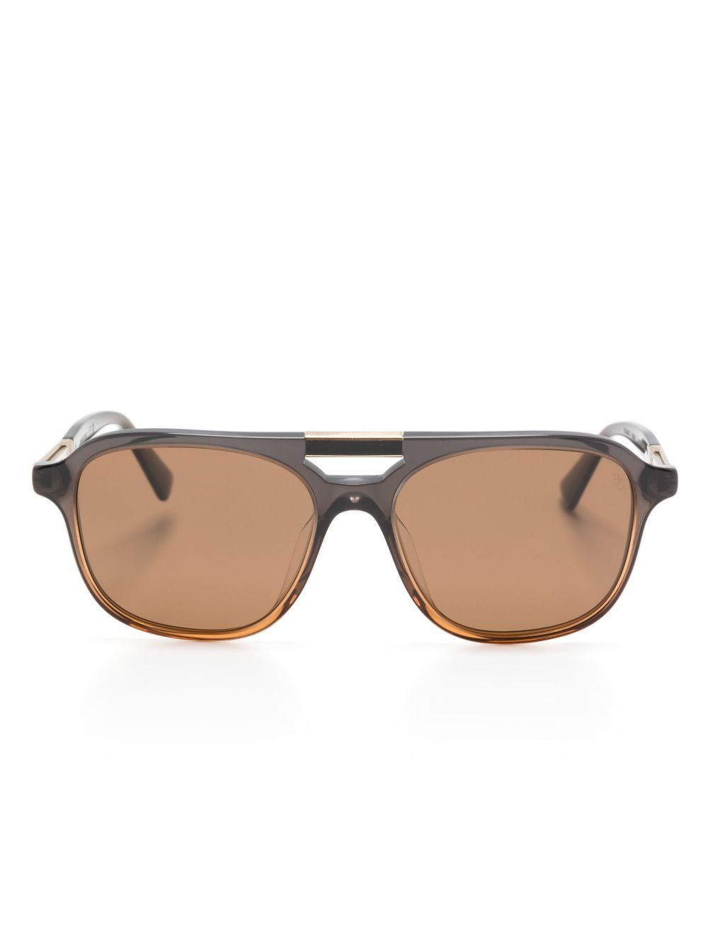Brunello Cucinelli BC4001S pilot-frame sunglasses - Brown