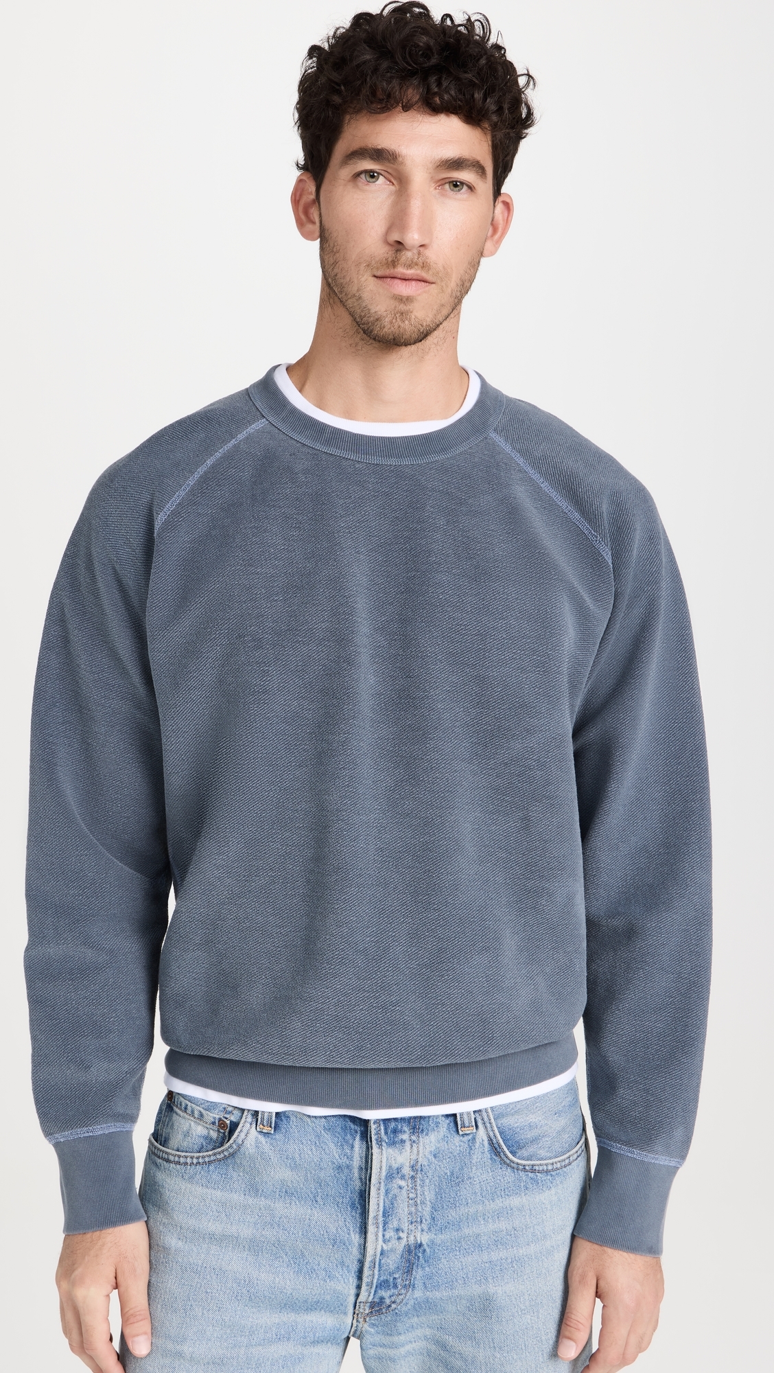 Twillback Terry Reversible Crew Sweatshirt Navy