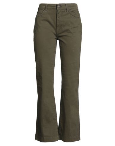 Woman Pants Military green Size 29 Cotton, Elastane