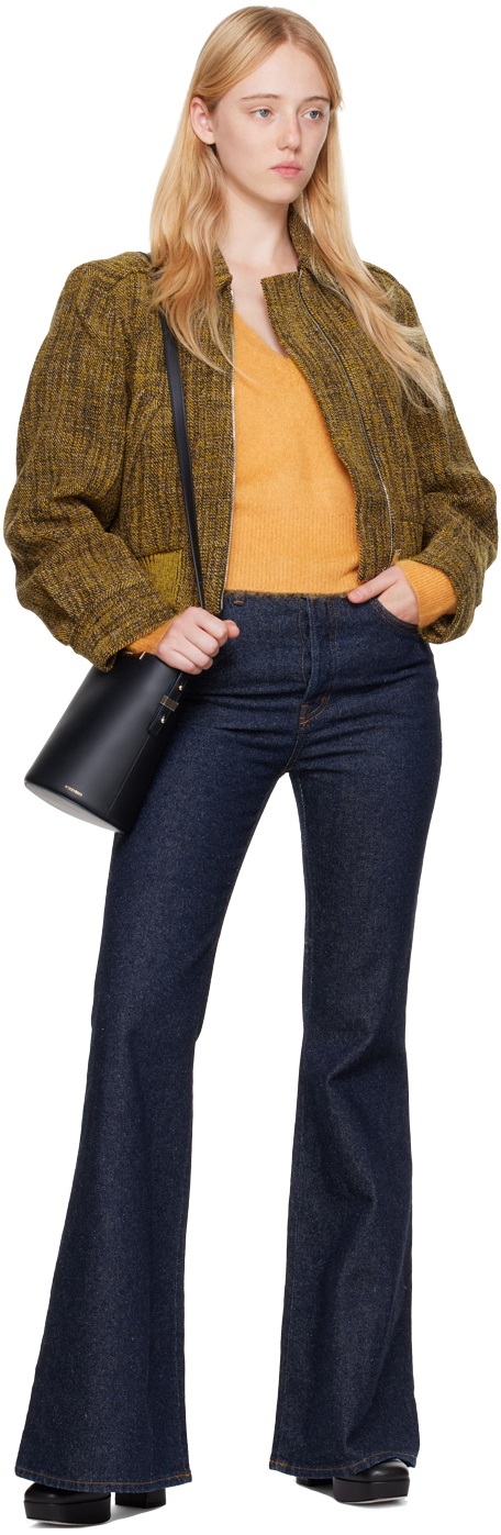 Black mini bucket bag