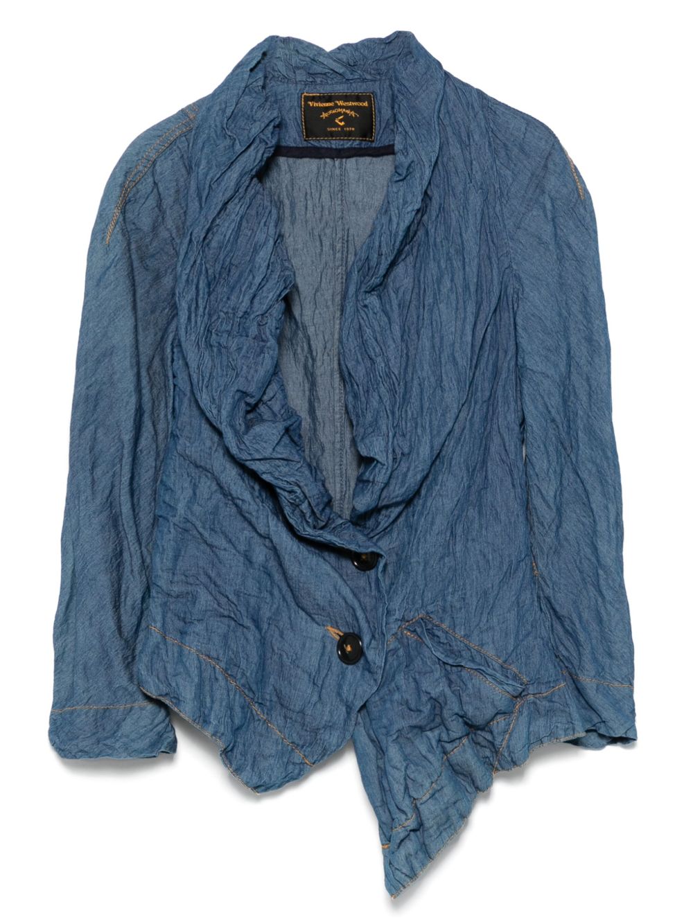 2000s cotton denim jacket - Blue