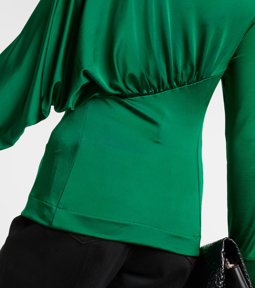 Gathered jersey top