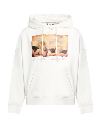 Man Sweatshirt White Size XL Cotton