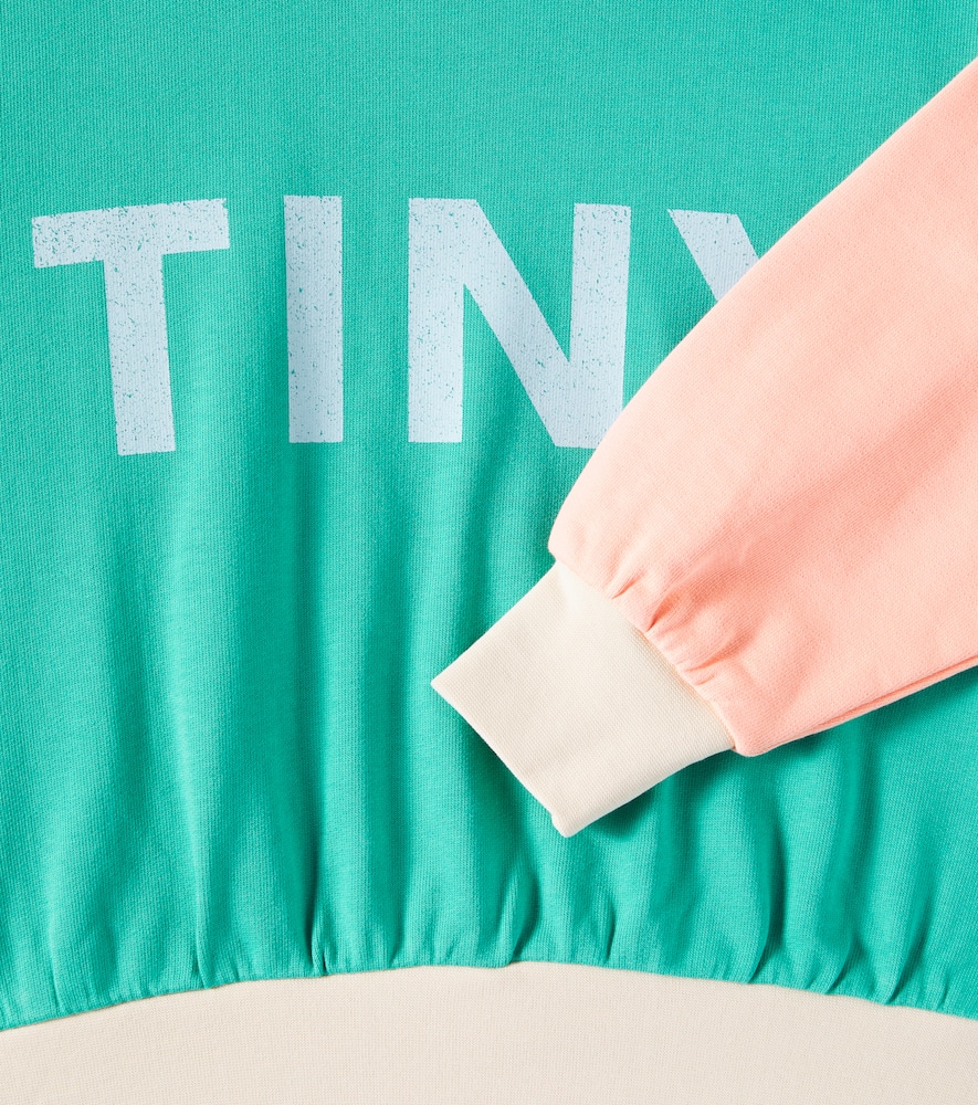 Tinycottons Logo colorblocked cotton jersey sweatshirt